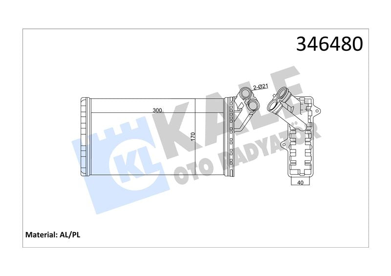 KALE Kalorifer Radyatoru Al/mknk Evasion Jumpy Scudo Ulysse Lancia Zeta Peugoet P806 Expert