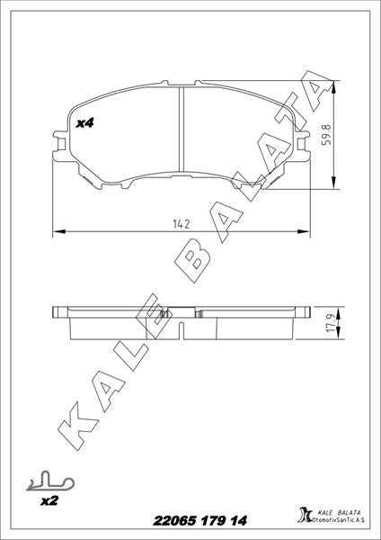 KALE BALATA On Fren Balatasi Kadjar 2015> Nissan X-Trail 2013>