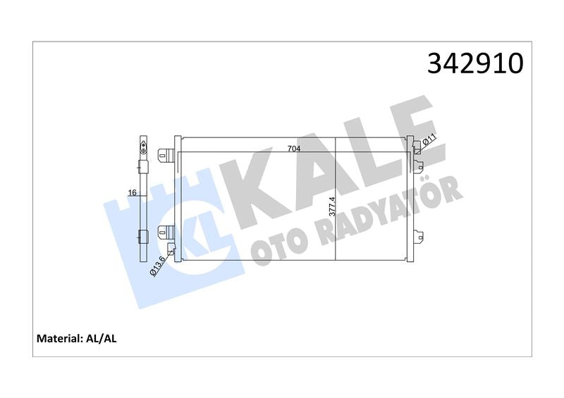 KALE Klima Radyatoru ( Condenser ) Renault Master II Box / Bus 1.9 Dci 80 / 2.2 Dci / 2.5 Dci / 3.0 Dci /