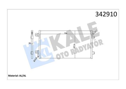 KALE Klima Radyatoru ( Condenser ) Renault Master II Box / Bus 1.9 Dci 80 / 2.2 Dci / 2.5 Dci / 3.0 Dci /