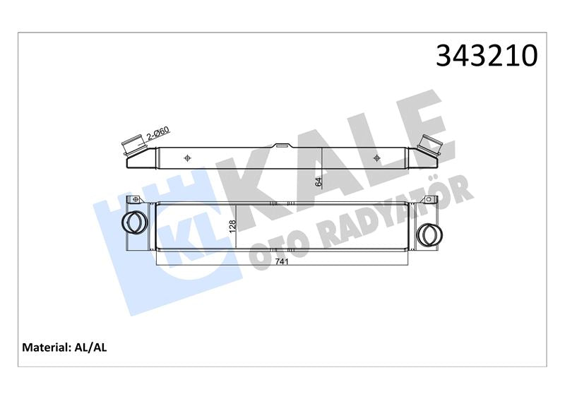 KALE Turbo Radyatoru ( Intercooler ) Fiat Ducato III 2.3JTD 06> / Citroen Jumper III - Peugeot Boxer III