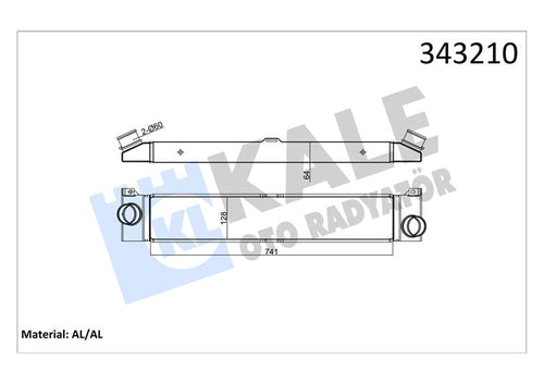 KALE Turbo Radyatoru ( Intercooler ) Fiat Ducato III 2.3JTD 06> / Citroen Jumper III - Peugeot Boxer III