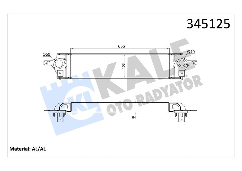 KALE Intercooler Radyatoru Nissan Koleos X-Trail Intercooler