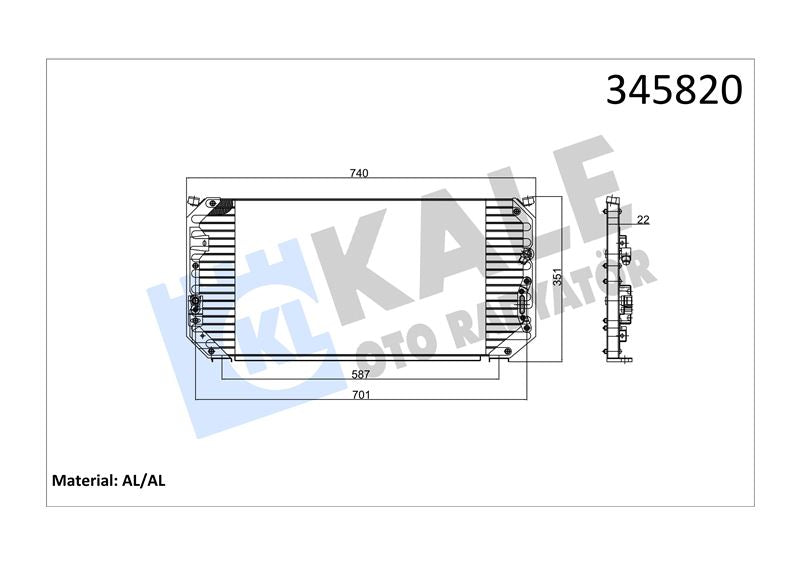 KALE Klima Radyatoru ( Condenser ) Corolla 92-97 AE101
