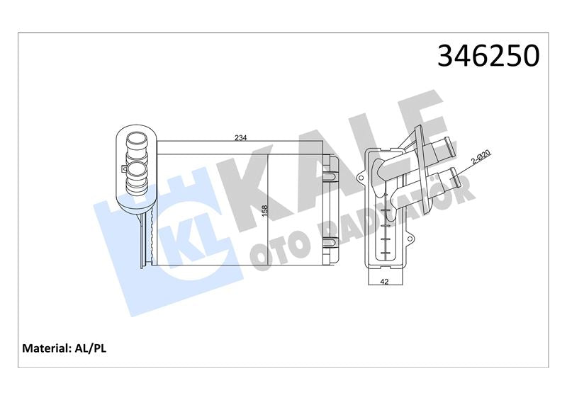 KALE Kalorifer Radyatoru Audi A3 - Seat Arosa Cordoba Ibiza II Ibiza