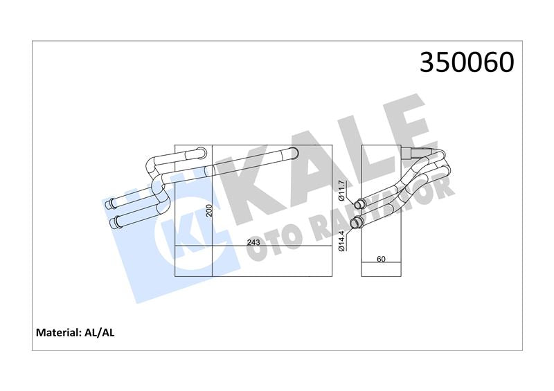 KALE Evaporator Radyatoru Clio Kangoo Kubistar