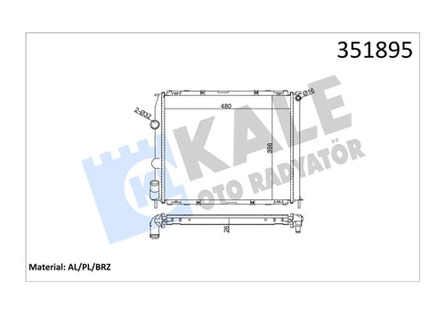 KALE Su Radyatoru Renault Clio II 1.2-1.4-.12 Lpg (98-05) / Kangoo 1.2-1.4-1.6-1.9 Dti (Mt) (Klimali)