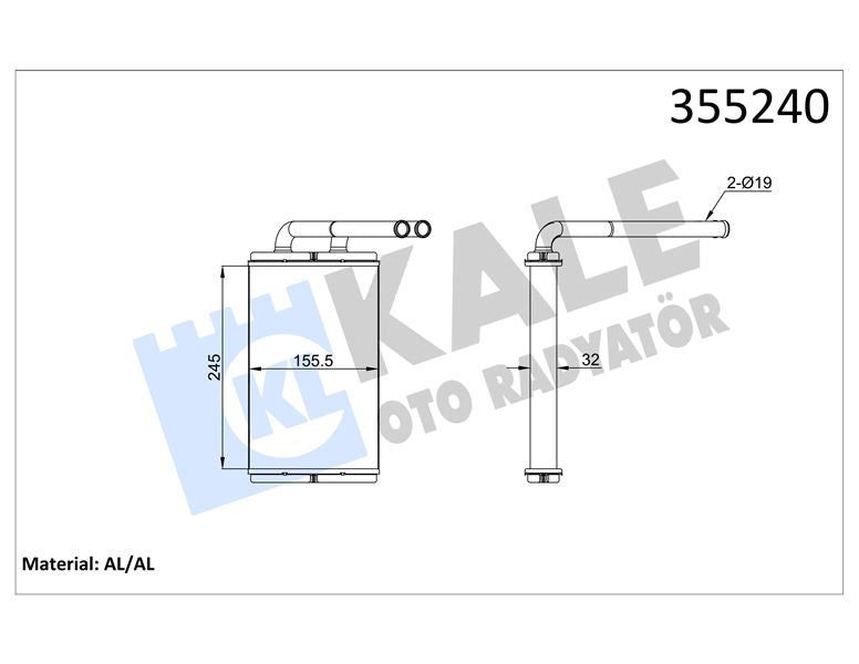 KALE Kalorifer Radyatoru Chevrolet Captiva / Opel Antara