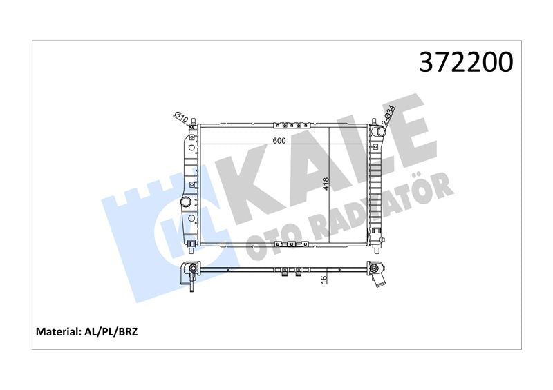 KALE Su Radyatoru Chevrolet Aveo Kalos Al/pl/brz 600×418*16