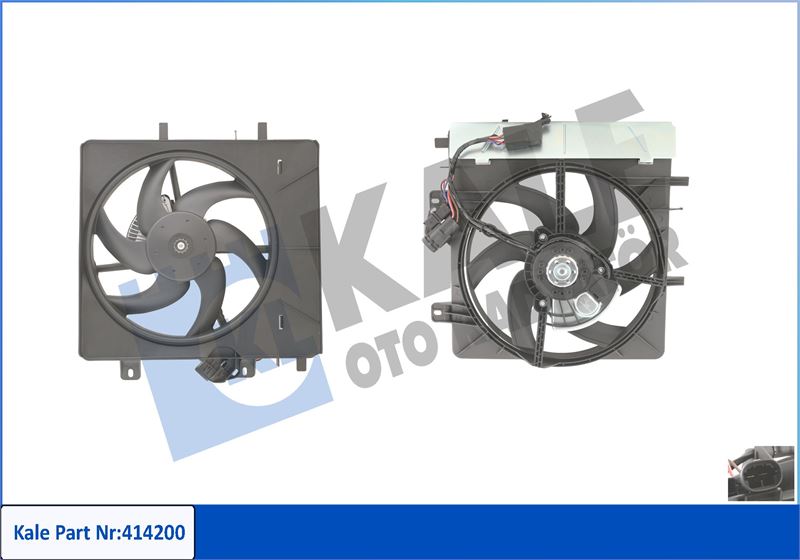 KALE Fan Motoru Davlumbazli Peugeot Citroën C2 / C3 I / C3 Pluriel - Peugeot 207 / 1007 / 207 Sw 250W 335