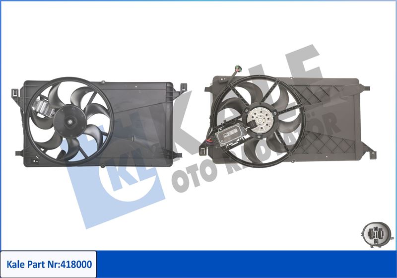 KALE Fan Motoru Davlumbazli Ford Ford C-Max / Focus C-Max / Focus II - Volvo C30 / S40 II / V50 250W 390