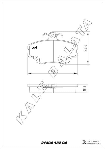 KALE BALATA On Balata Clio I.ii. Megane. Rapid. Twingo. R19. R21 (91-98)