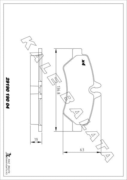KALE BALATA Arka Balata Sprinter Ym Vw Crafter (10-)