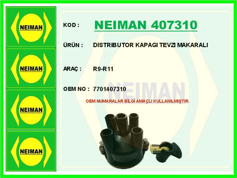 BESCHER Distributor Kapagi Tevzi Makarali R9-R11