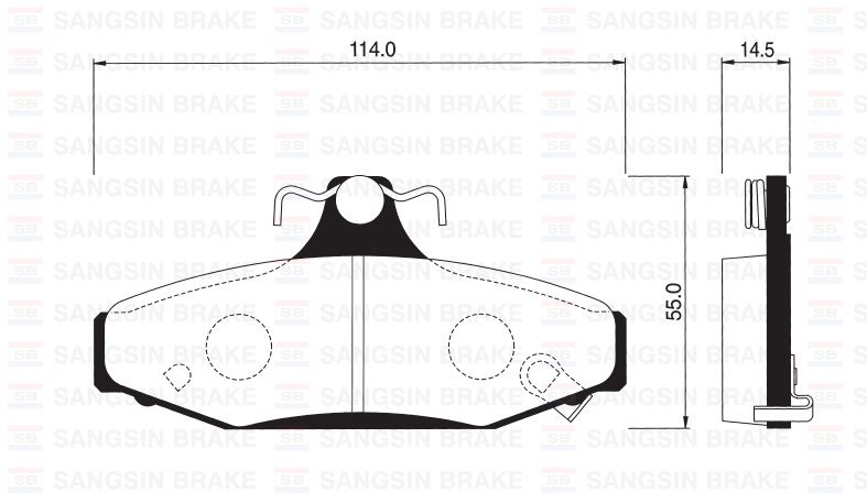 SANGSIN Balata Arka Disk Ssangyong Musso 95> Korando >02 (GDB3135)