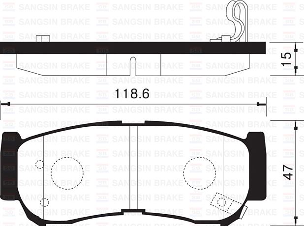SANGSIN Balata Arka Disk Ssangyong Rodius 05> (GDB3413)