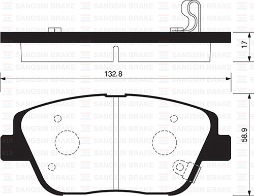 SANGSIN Balata On Disk Hyundai Sonata 09> Kia K5 Optima 1.7 2.0 2.4CC 12>