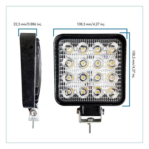 TRIMPAR 16 Led Calisma Lambasi Kare 8-110 Volt 3030CW
