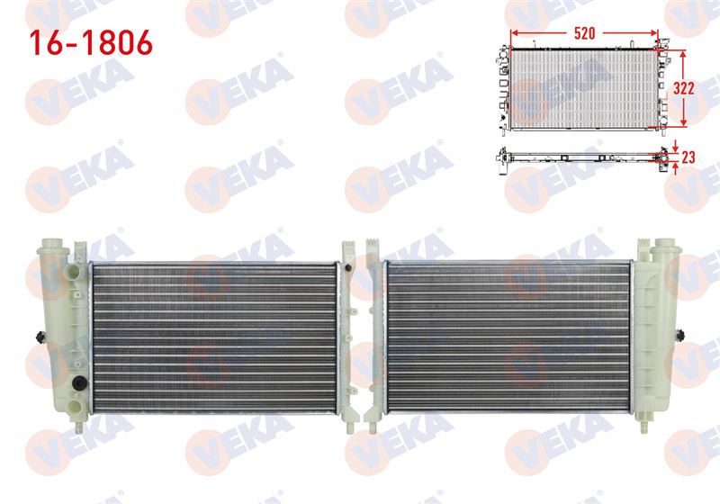 VEKA Su Radyatoru Mekanik Fiat Uno 70 1.4i M-T 1994-2000
