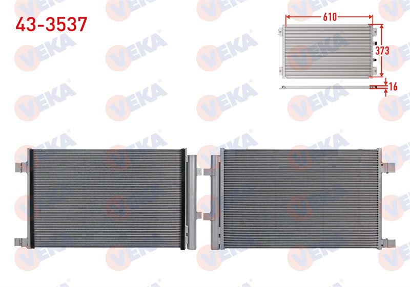 VEKA Klima Radyatoru Renault Megane IV 1.5 Dci Euro 6 2016- / Nissan Qashqai II 1.5 Dci Euro 6 2018-