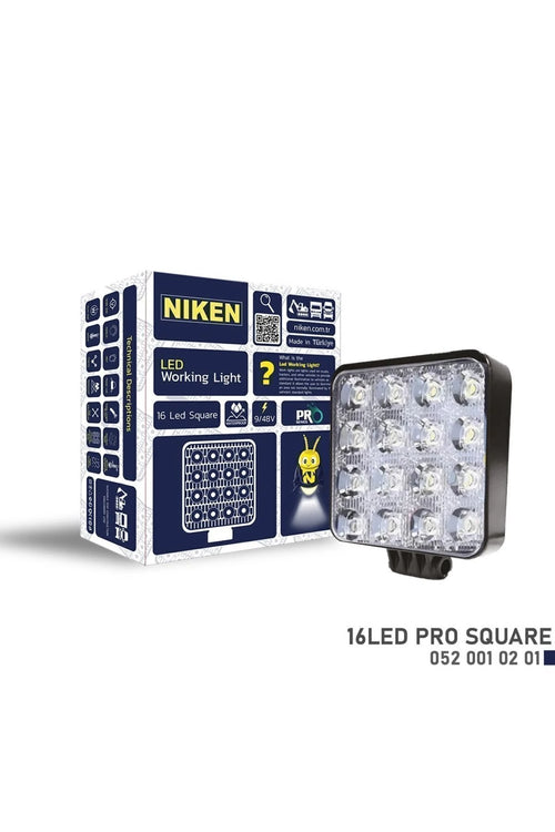 Pro Çalışma Lambası Off Road Led Sis Lambası 16 Led Kare OTO KASIM