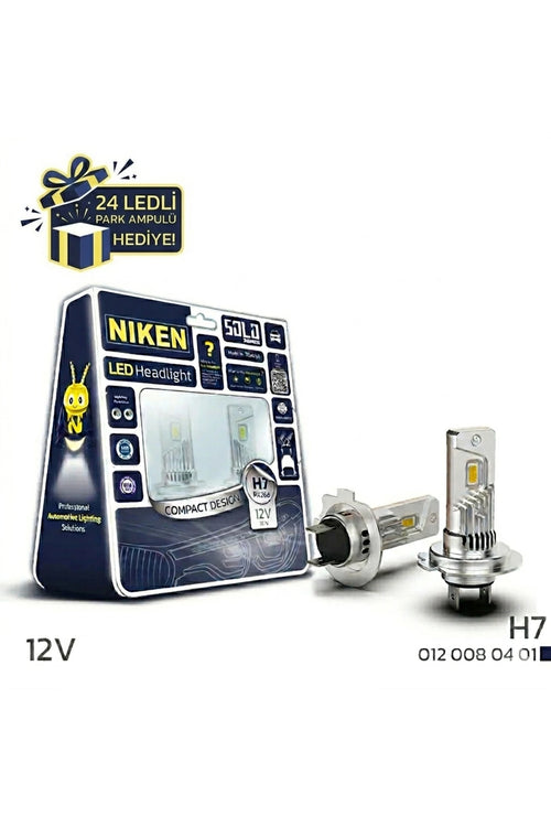 Niken Solo Series H7 8000 Lümen Orijinal Barkodlu Ürün Park Ledi Hediyeli