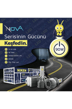 Nova Serisi 24.000 Lümen 90W /h7 / H4 / H11 / H1 / H3 /9006/ 9005 / 9006 Led Xenon Far Ampulu