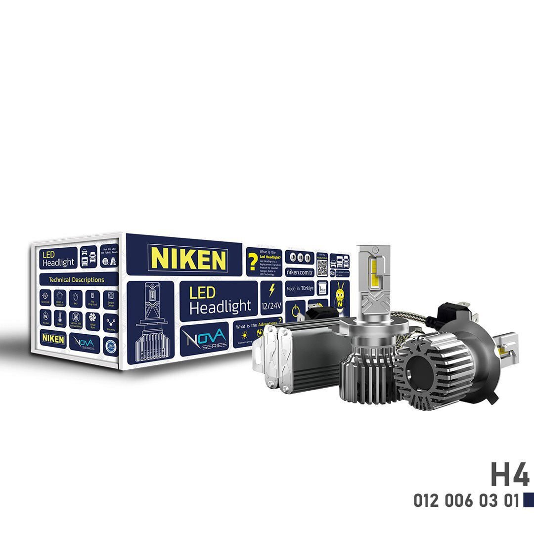 Niken Led Xenon Nova Serisi H4 (90W) 6500K 24.000LM